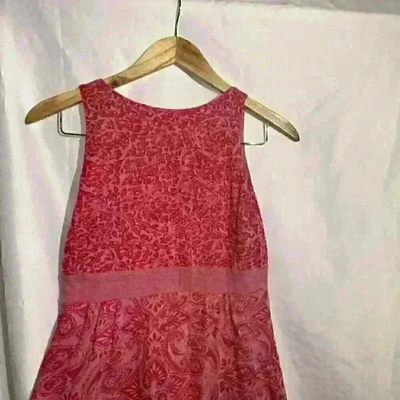 Athleta Las Palmas Dress Womens Small Pink Sleeveless Faux Wrap Lined Stretch - Picture 6 of 7